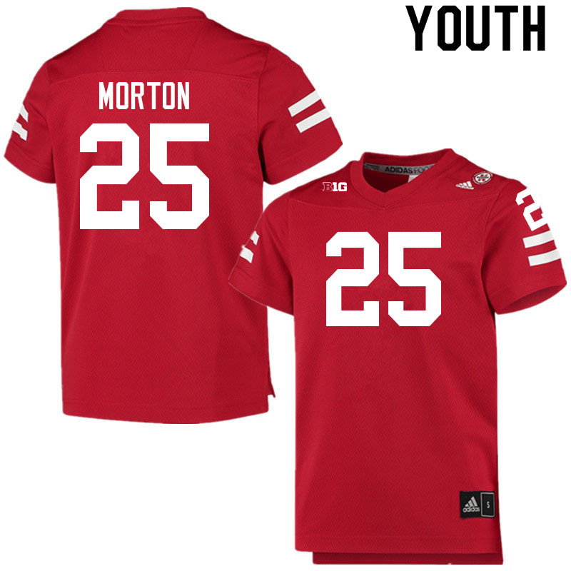 Youth #25 Javier Morton Nebraska Cornhuskers College Football Jerseys Sale-Scarlet